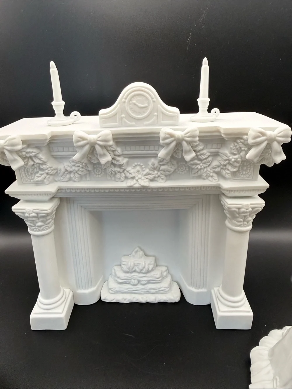 Department 56 White Porcelain Christmas Mantel and Figurines